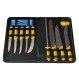 BUTCHERS KNIFE  SET 8 KNIVES 11PC  YEL