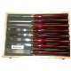 WOOD CHISEL SET HSS 8 PIECE - WITH TIPS